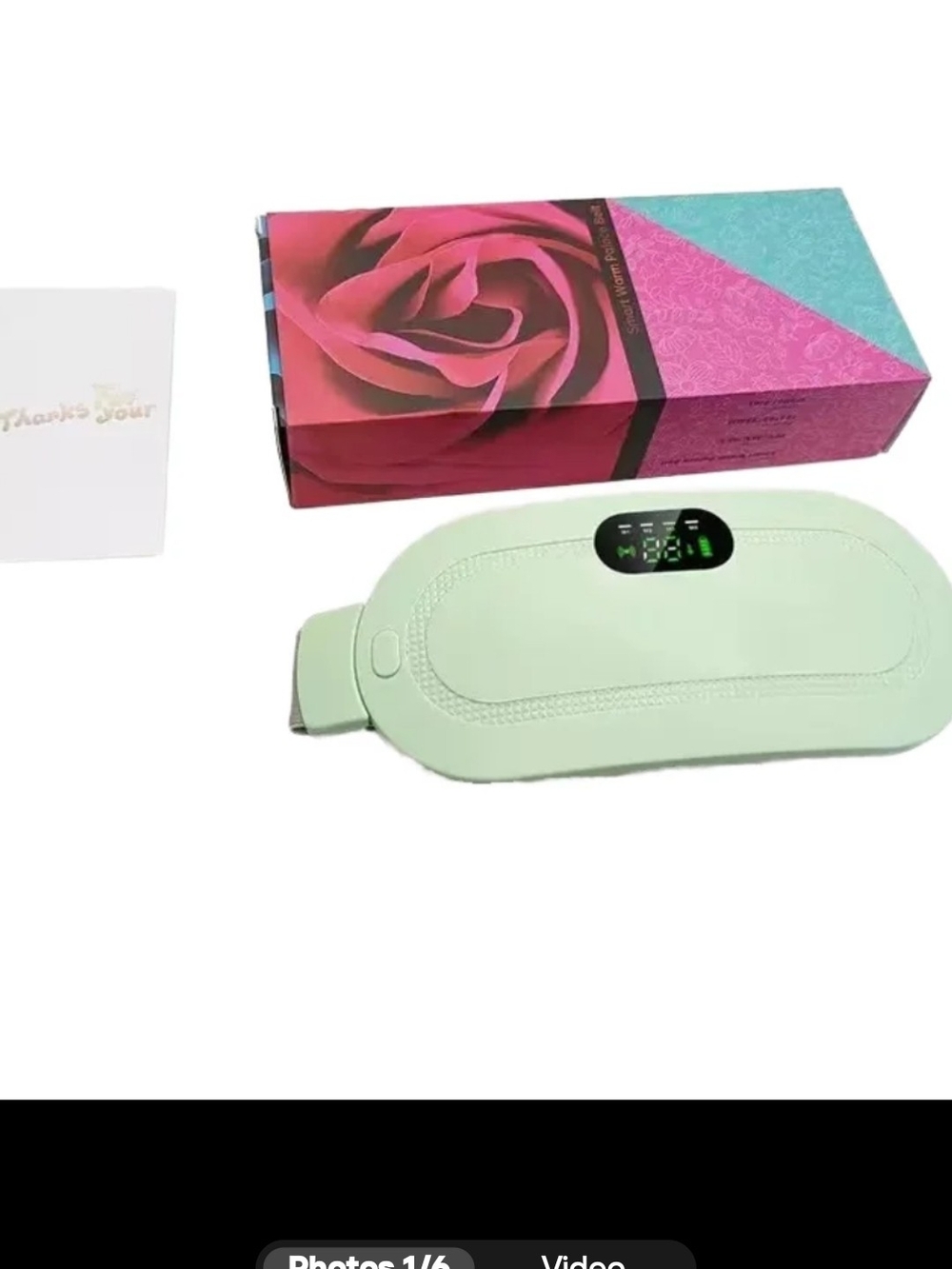 Mint Green Electric Heat Pad with LED Controls